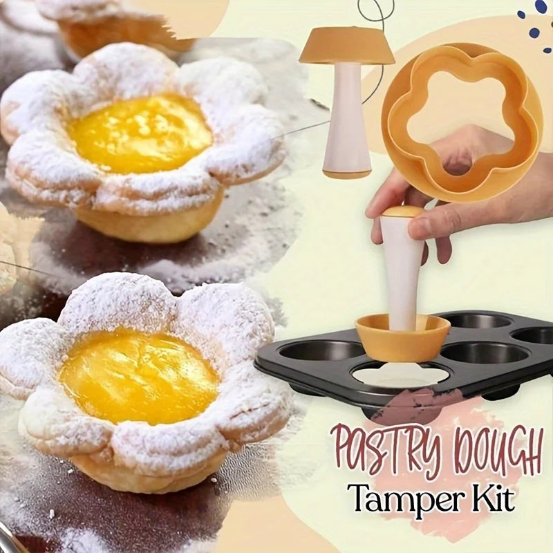 Flower Shaped Pastry Dough Tamper Set for Baking - Smarsty