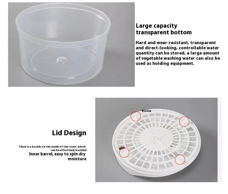 Multifunctional Household Manual Vegetable Dehydrator - Salad Spinner with Fruit, Lettuce Drain Basket | Home Kitchen Gadgets by Smarsty