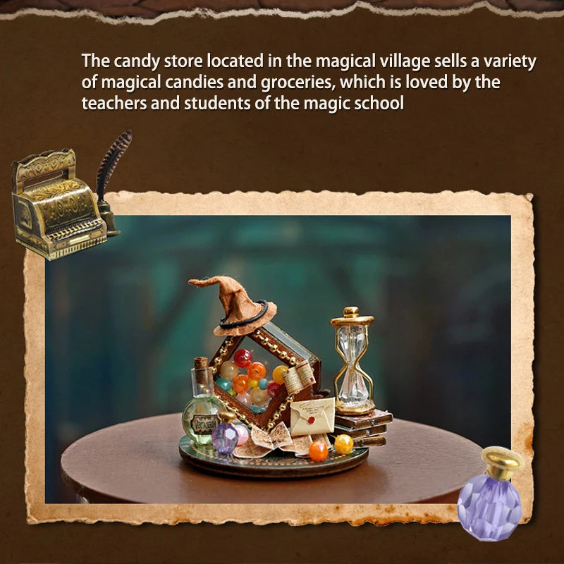 Mini DIY Kit For Doll House Making And Assembling Room Models Toys Home And Bedroom Decorations With Furniture Wooden Crafts by Smarsty