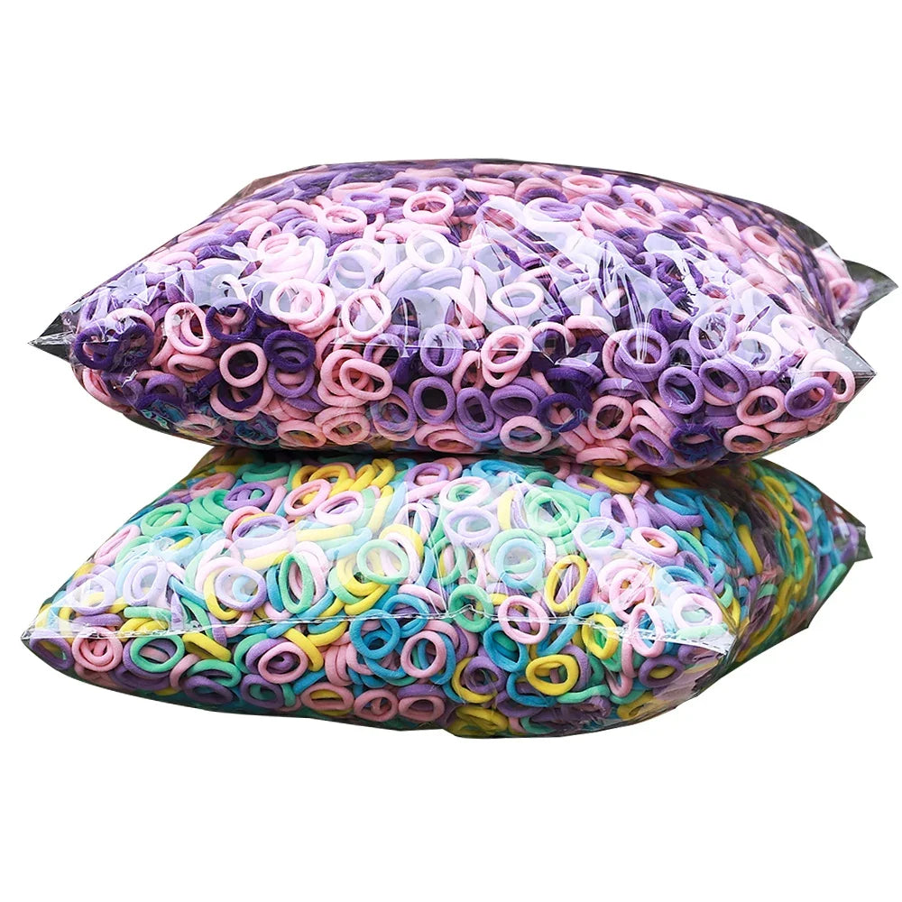 50PCS Colorful Nylon Hair Ties For Kids Gentle Hold - Smarsty