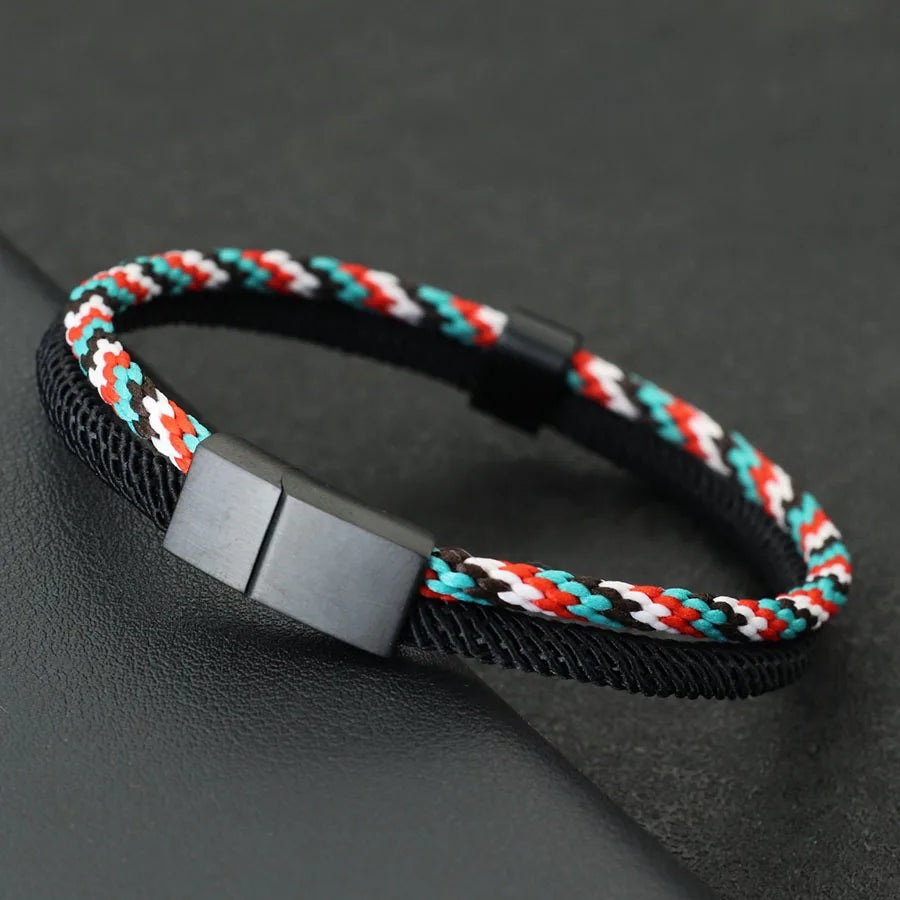 Stylish Paracord Bracelet for Men with Stainless Steel Buckle - Smarsty