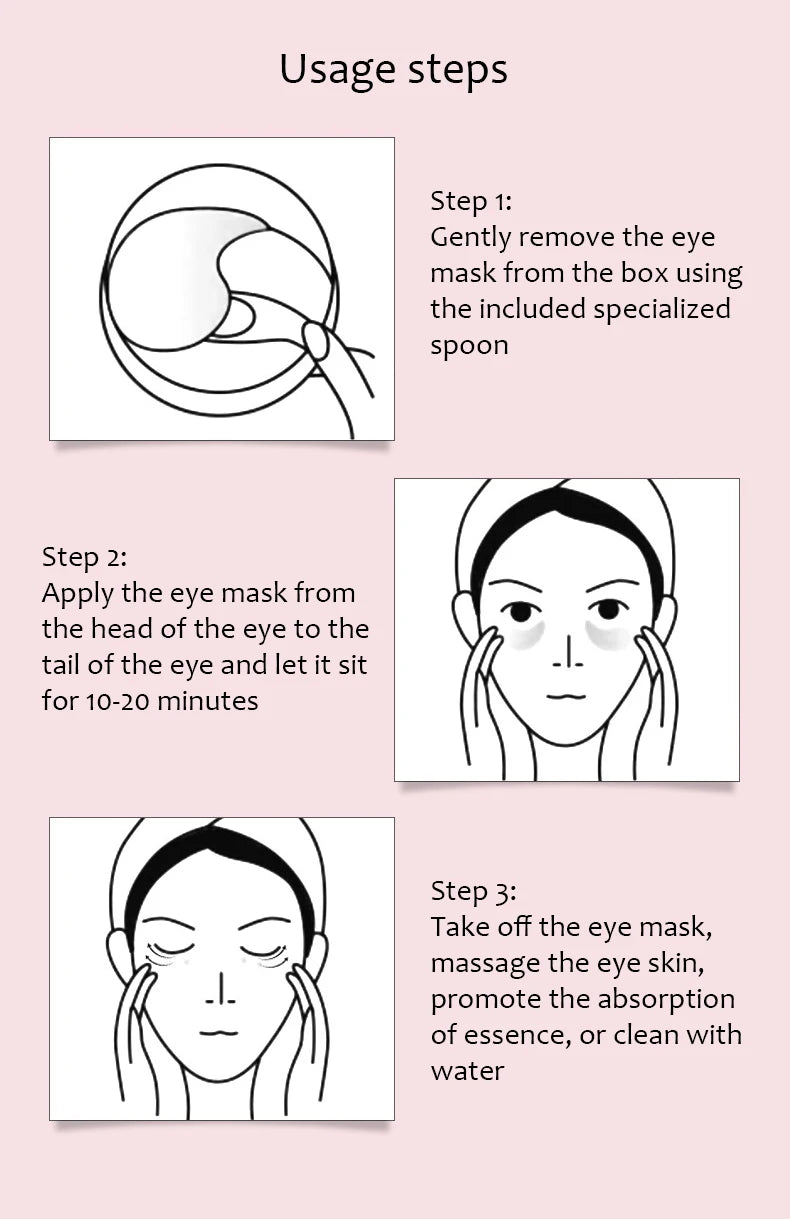 Gold Crystal Collagen Eye Masks for Dark Circles Relief - Smarsty