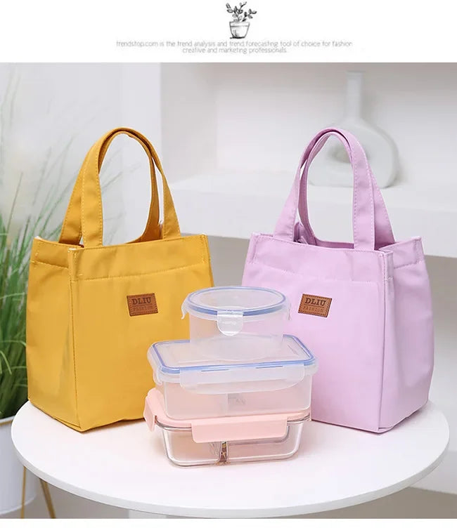 Large Capacity Insulated Lunch Bag With Sturdy Top Handle - Smarsty