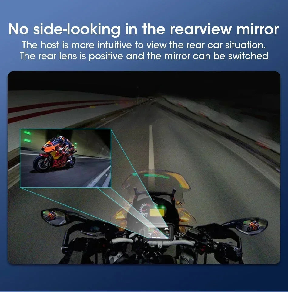 7 Inch Motorcycle GPS Navigation With Wireless CarPlay IP67 - Smarsty