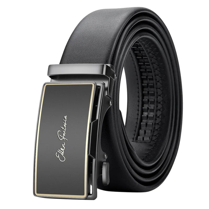 OYIFAN Genuine Leather Men Belt Adjustable Automatic Buckle - Smarsty