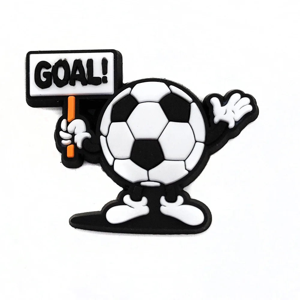Sprot Soccer Football Shoe Charms Pin for Crocs Accessories Charms Clogs Slides DIY Shoe Decoration Buckle Party Gifts