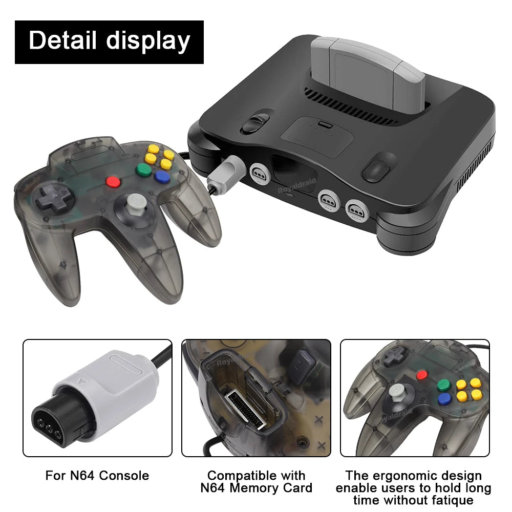 N64 Classic Wired Gamepad Controller With 8 Color Options - Smarsty