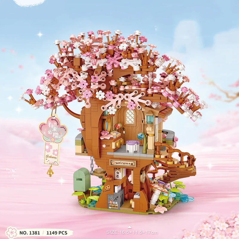 Street View Series Building blocks Izakaya Shaved Ice Shop Takoyaki Shop Coffee shop Panda Tea House model children's gift by Smarsty