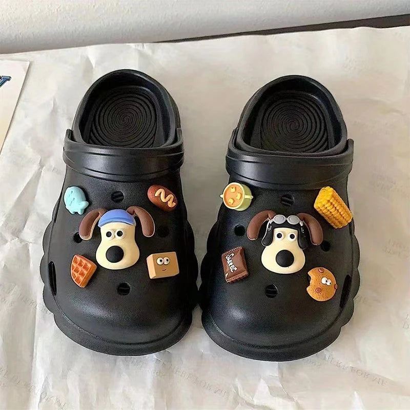 1 Set 14pcs Cute Dogs Shoe Charms Accessories Boys Girls Sandals Garden Shoe Buckles Decoration Fits Beach Bag Accessories Gifts