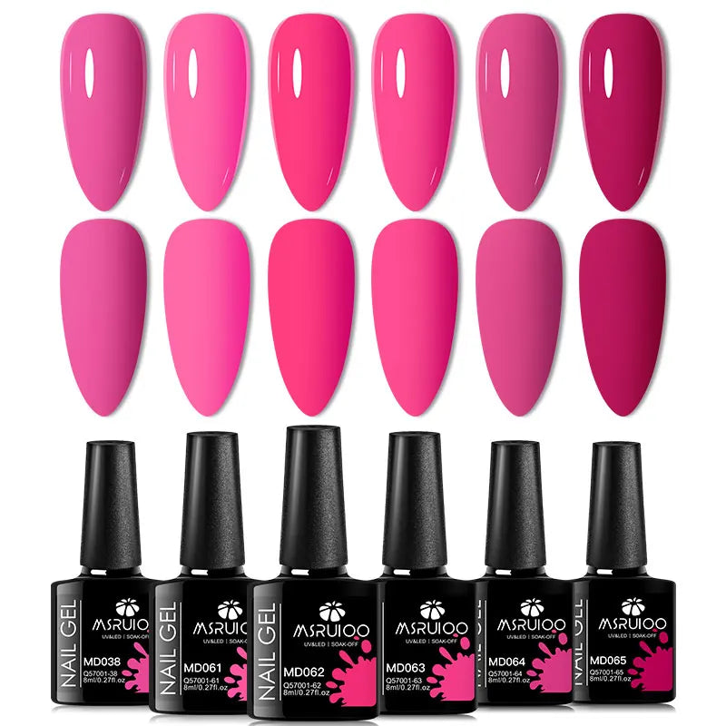 6pc All-Season Gel Nail Polish Set for Long-Lasting Manicure - Smarsty