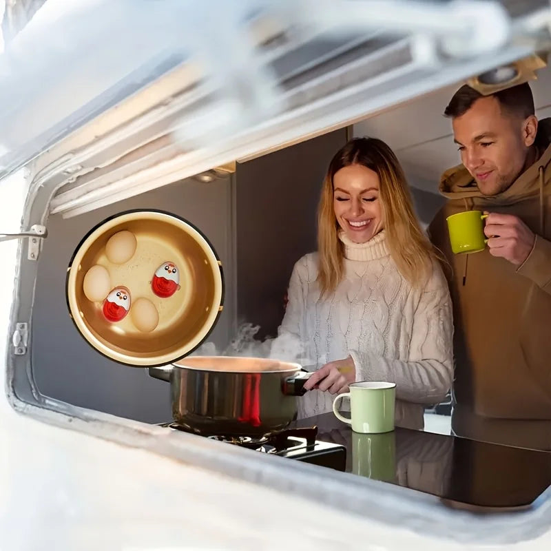 1/2pcs Chick Egg Timer Sensitive Color Change Indicator for Hard Soft Boiled Eggs Cooker Kitchen Gadget for Restaurants Bakeries by Smarsty