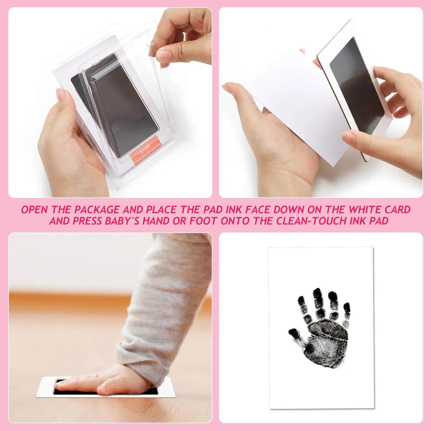 Newborn Baby Handprint Ink Pad Kit for Memories - Smarsty