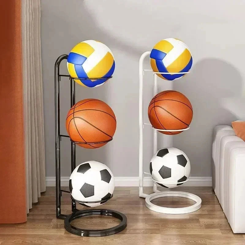 2/3/4/5Layers Basketball Storage Rack Indoor Children Balls Placed Rack Football Volleyball Basketball Holder Balls Metal Stand by Smarsty