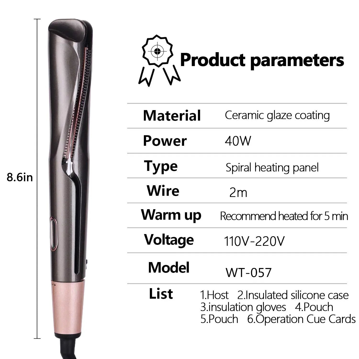 2 in 1 Hair Straightener and Curler with Fast Heating - Smarsty