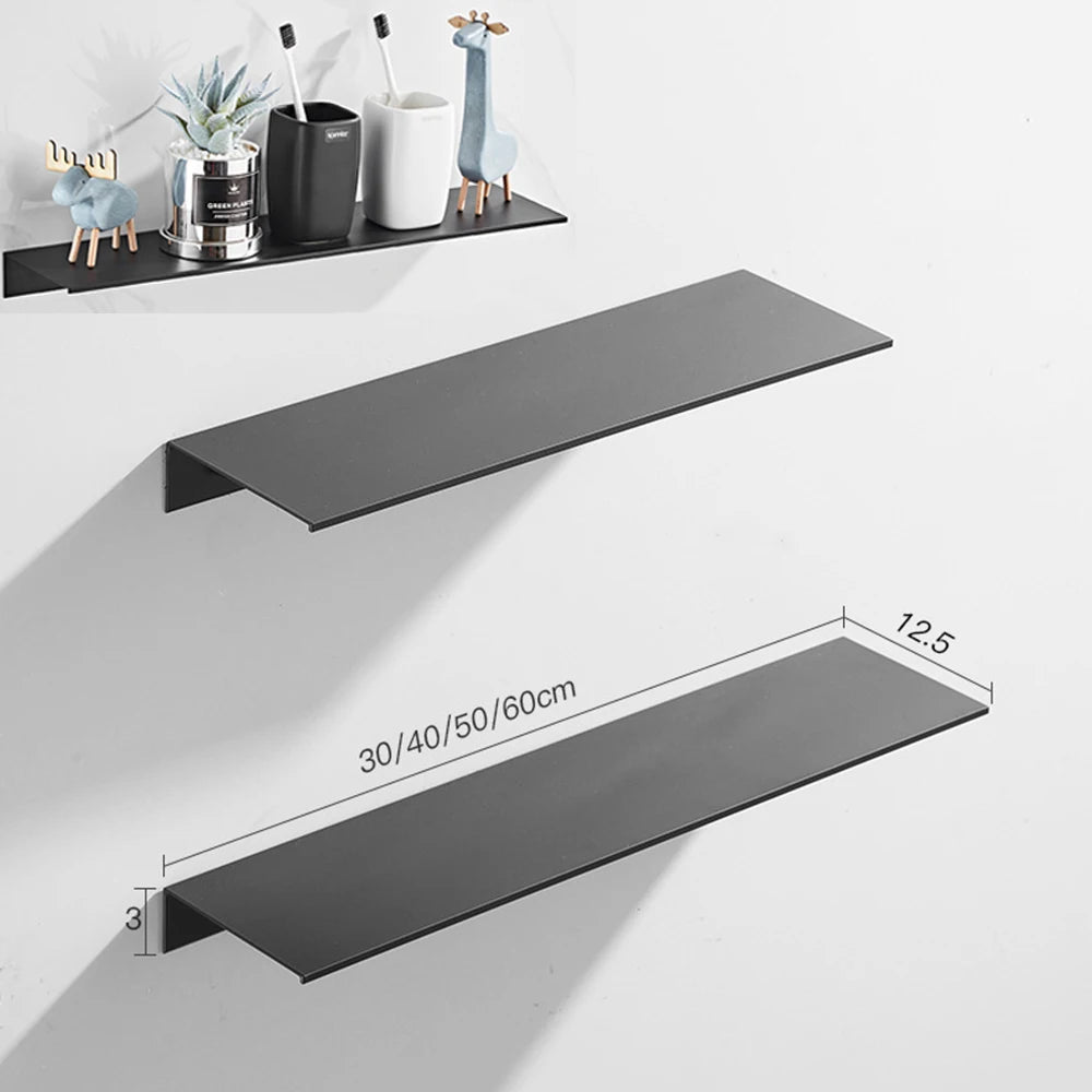 Aluminum Floating Bathroom Shelf for Organized Storage - Smarsty