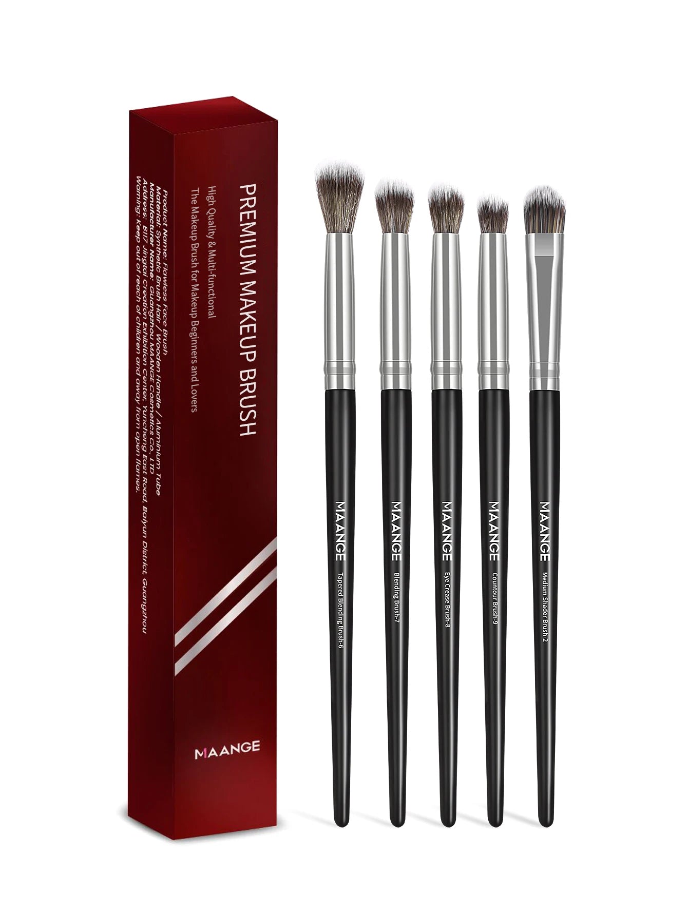 MAANGE 5 Piece Makeup Brush Set for Flawless Application - Smarsty