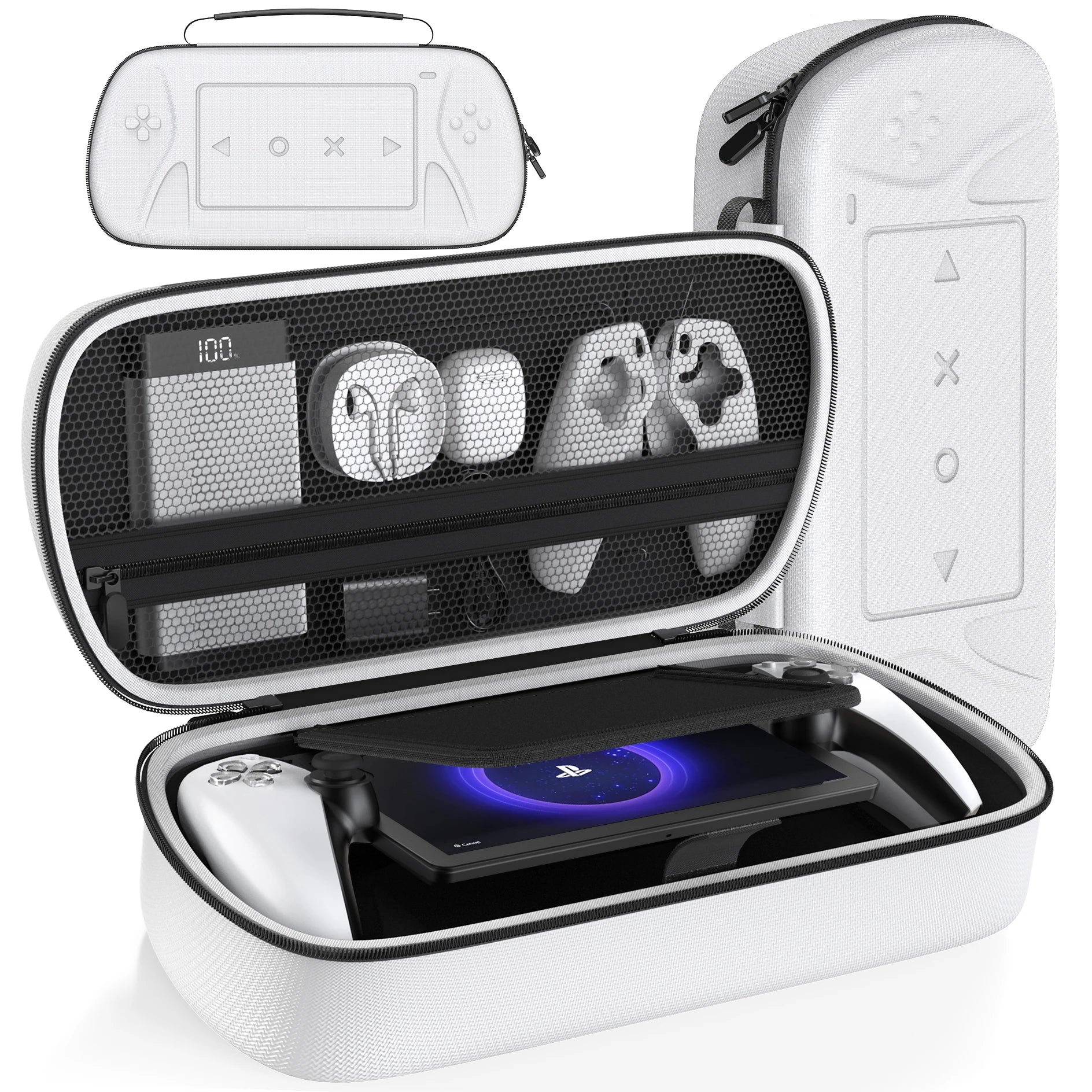 for PlayStation Portal Remote Player Hard Carrying Shell Case With Screen Protective Cover PS Portal Accessories Storage Bag - Smarsty