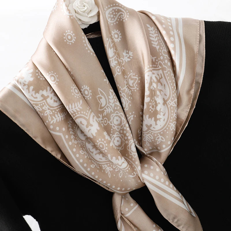 Elegant Silk Floral Hairbands and Neck Scarves - Smarsty