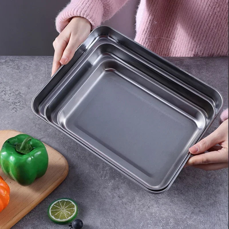 Stainless Steel Baking Pan with Rack for Grilling - Smarsty