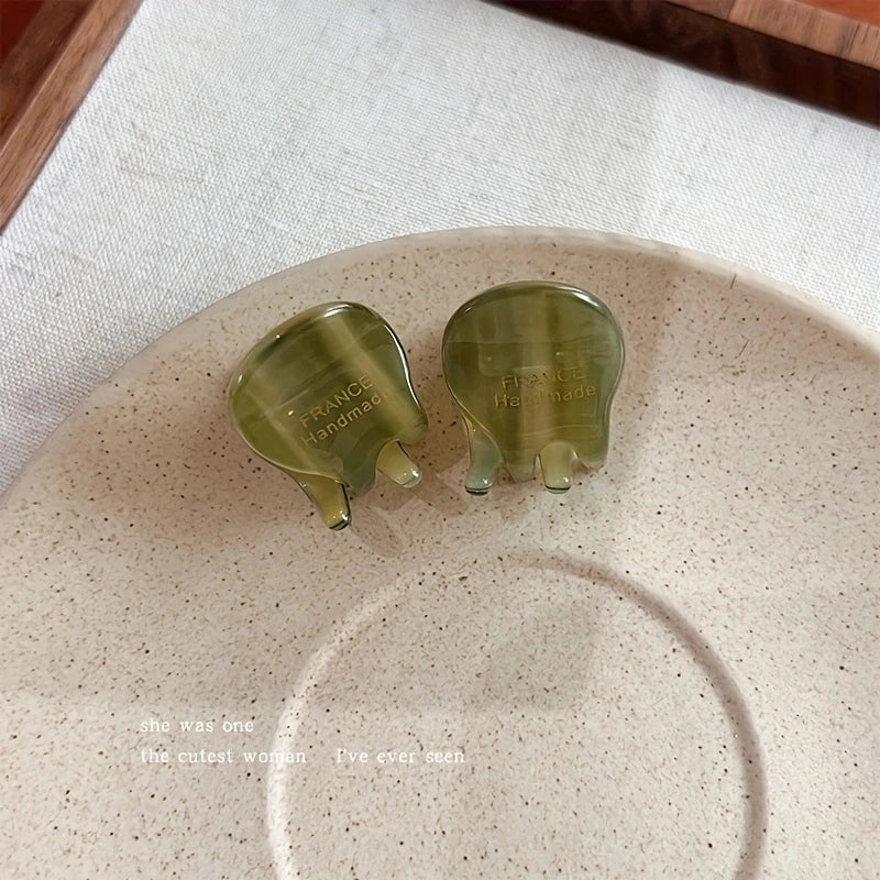 Mini Acetate Hair Claw Set Small Cute Elegant Secure Grip - Smarsty