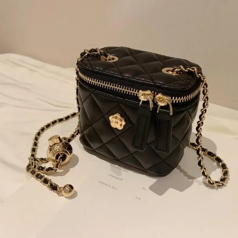 Mini Shoulder Bag Crossbody With Camellia Chain Box - Smarsty