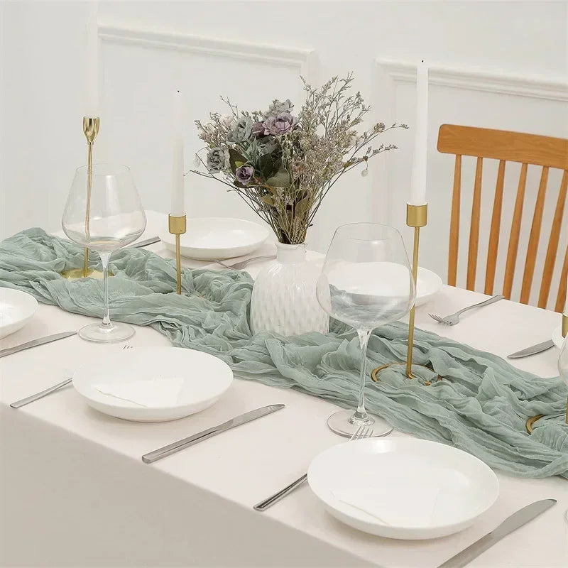 Gauze Table Runner for Rustic Beach Weddings - Smarsty