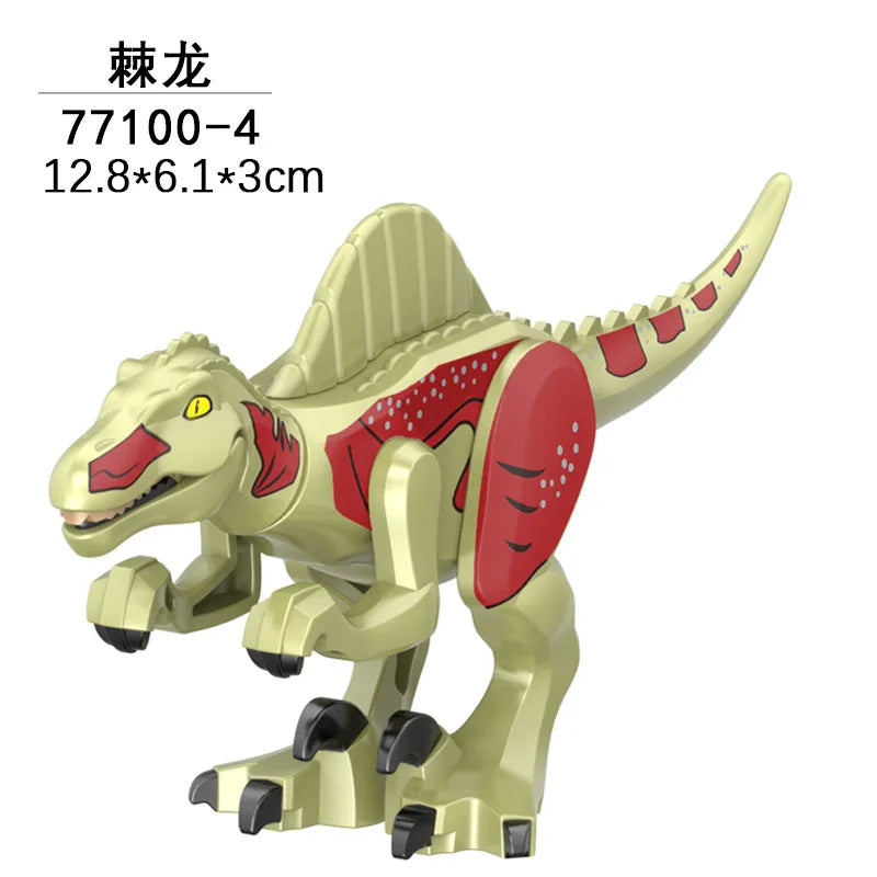 Jurassic World 3 Brutal Raptor Building Blocks Dinosaur Bricks Tyrannosaurus Indominus I-Rex Assemble Toy For Children by Smarsty