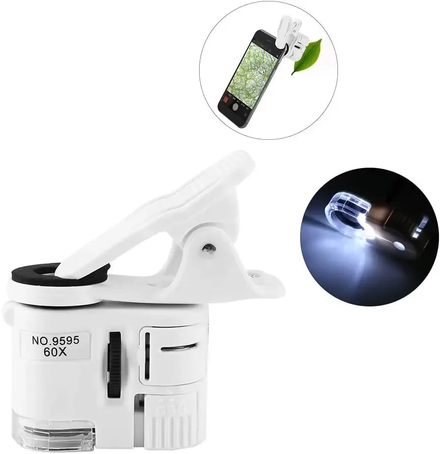 60X Zoom Magnifying Glass with LED Light - Smarsty