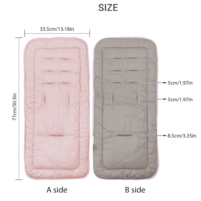 Comfortable Cotton Baby Stroller Pad Four Seasons General Soft Seat Cushion Child Cart Seat Mat Kids Pushchair Cushion For 0-27M by Smarsty