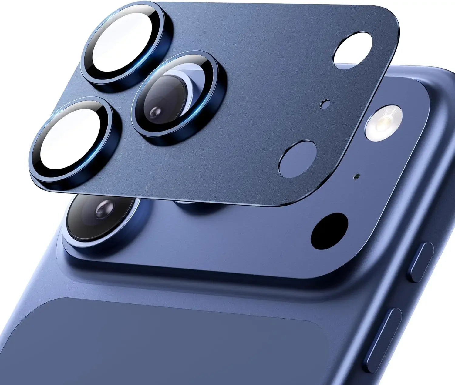 for iPhone 17 Pro Max 17Air Camera Lens Protector Strong Adsorption Metal 9H+ Tempered Glass Camera Screen Full Protective Cover - Smarsty