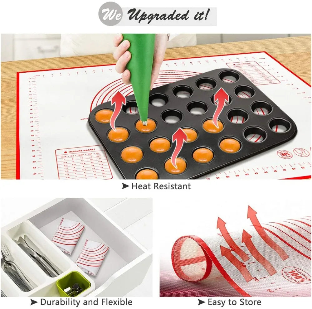Non-Stick Silicone Baking Mat for Easy Dough Preparation - Smarsty