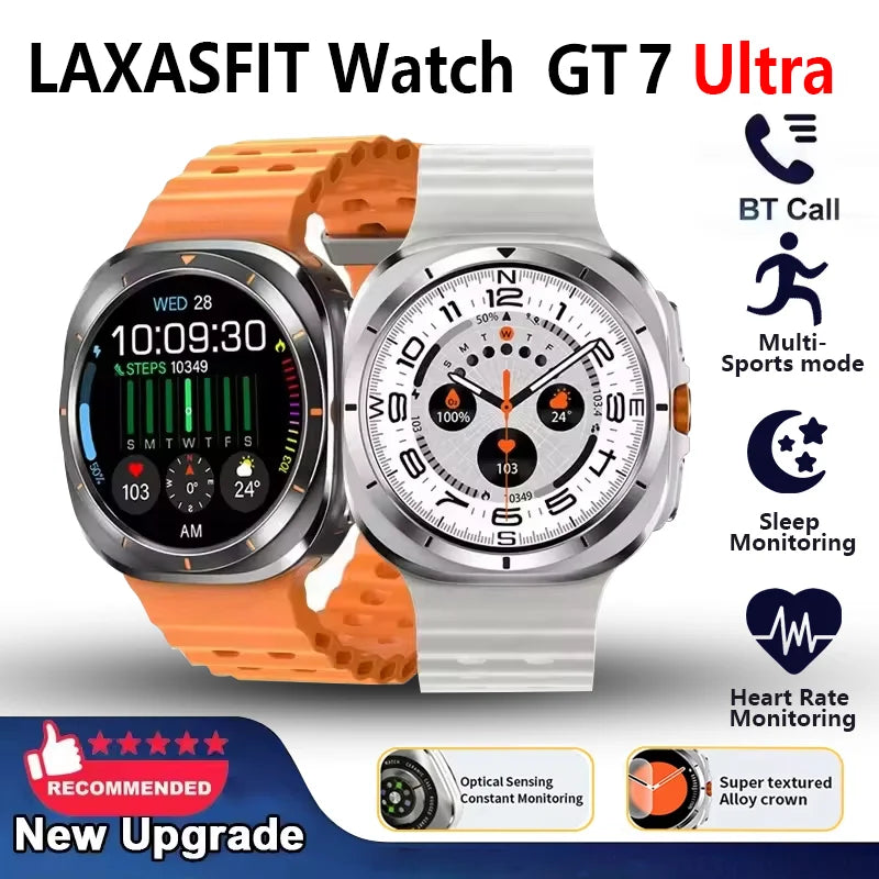 LAXASFIT GT7 Ultra Smartwatch with HD AMOLED Display - Smarsty