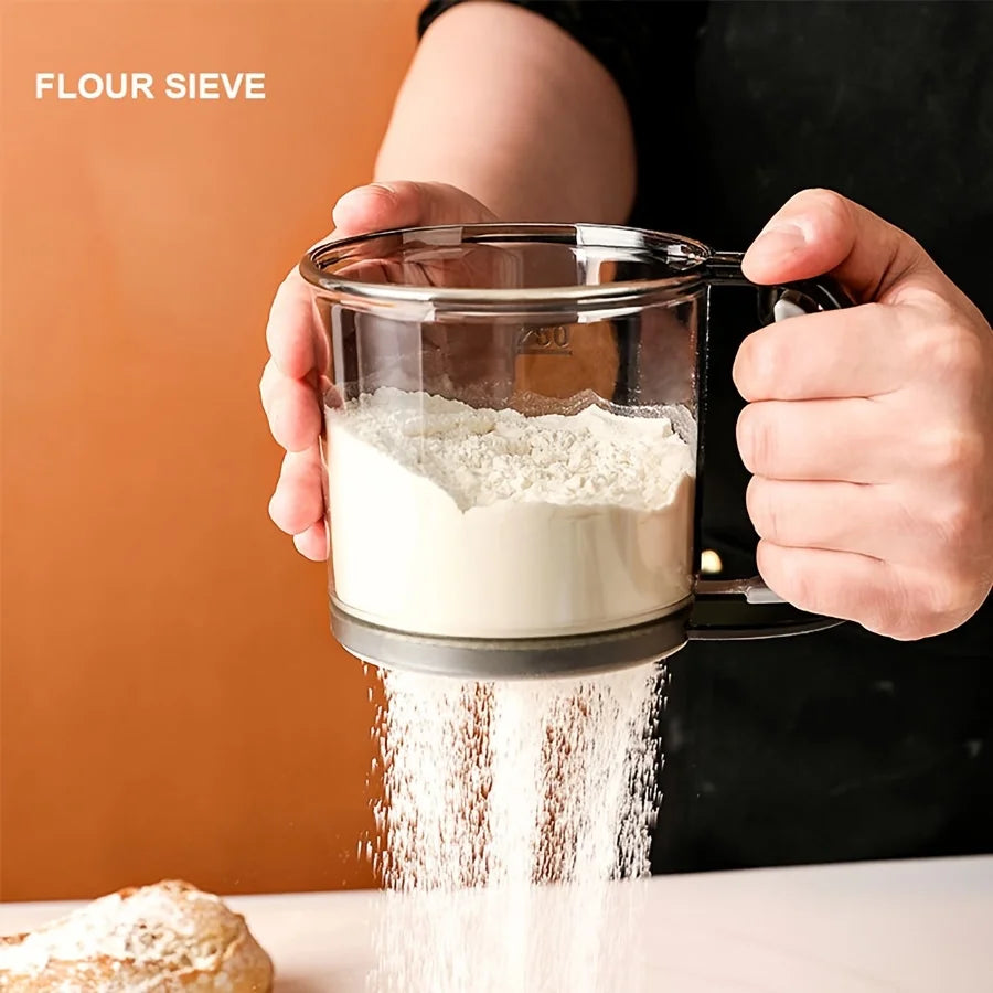 Semi-Automatic Flour Sifter With Hand Press Design - Smarsty