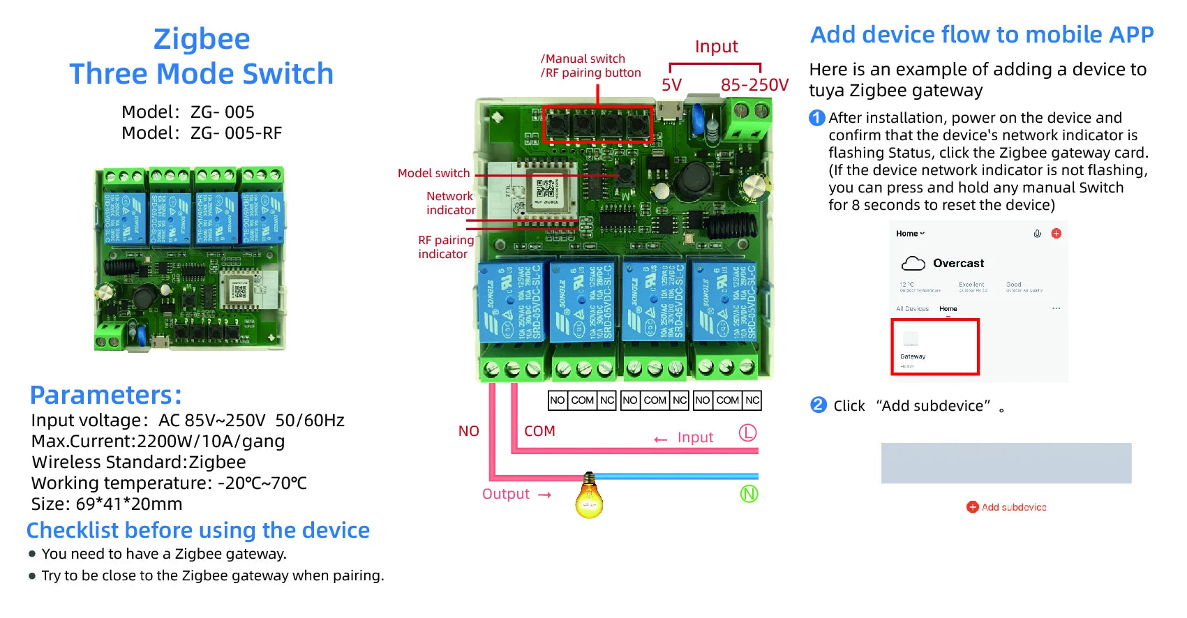 Zigbee Smart Home Relay Module for Alexa Control - Smarsty
