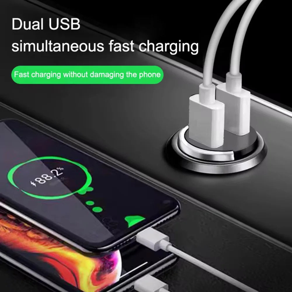200W mini car charger fast charging for iPhone QC3.0 mini PD USB Type C car mobile phone charger for Xiaomi Samsung Huawei - Smarsty