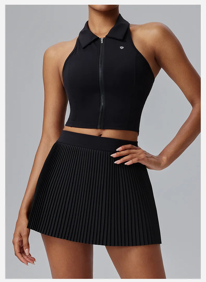 Floral Discount Sports Skirt for Women Quick-drying Badminton Tennis Trousers Skirt Fitness Half-body Pleated Skirt Shorts - Smarsty