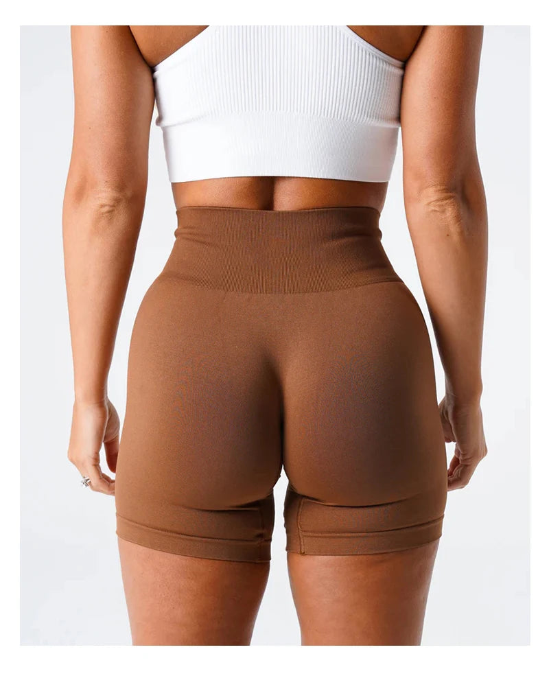TKITK Spandex Solid Seamless Shorts Women Soft Workout Tights Fitness Yoga Pants Gym tight pants leggings cycling shark pants