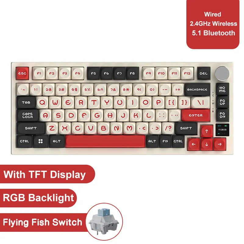 Gaming Mechanical Keyboard 82 Key 75 Percent Dual Mode