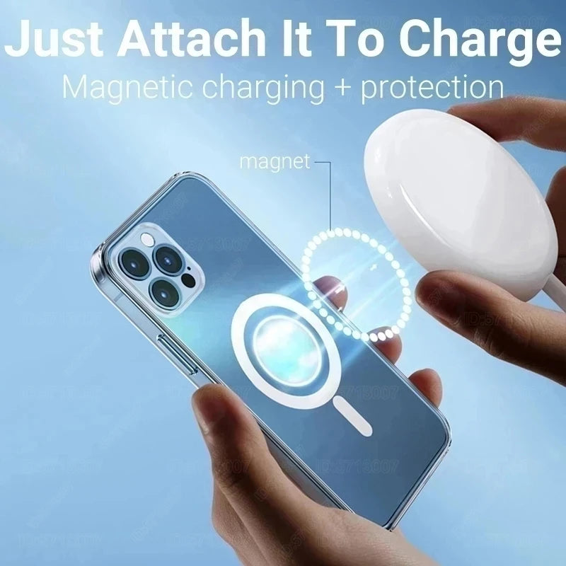 MagSafe Transparent Case For IPhone Wireless Charge - Smarsty
