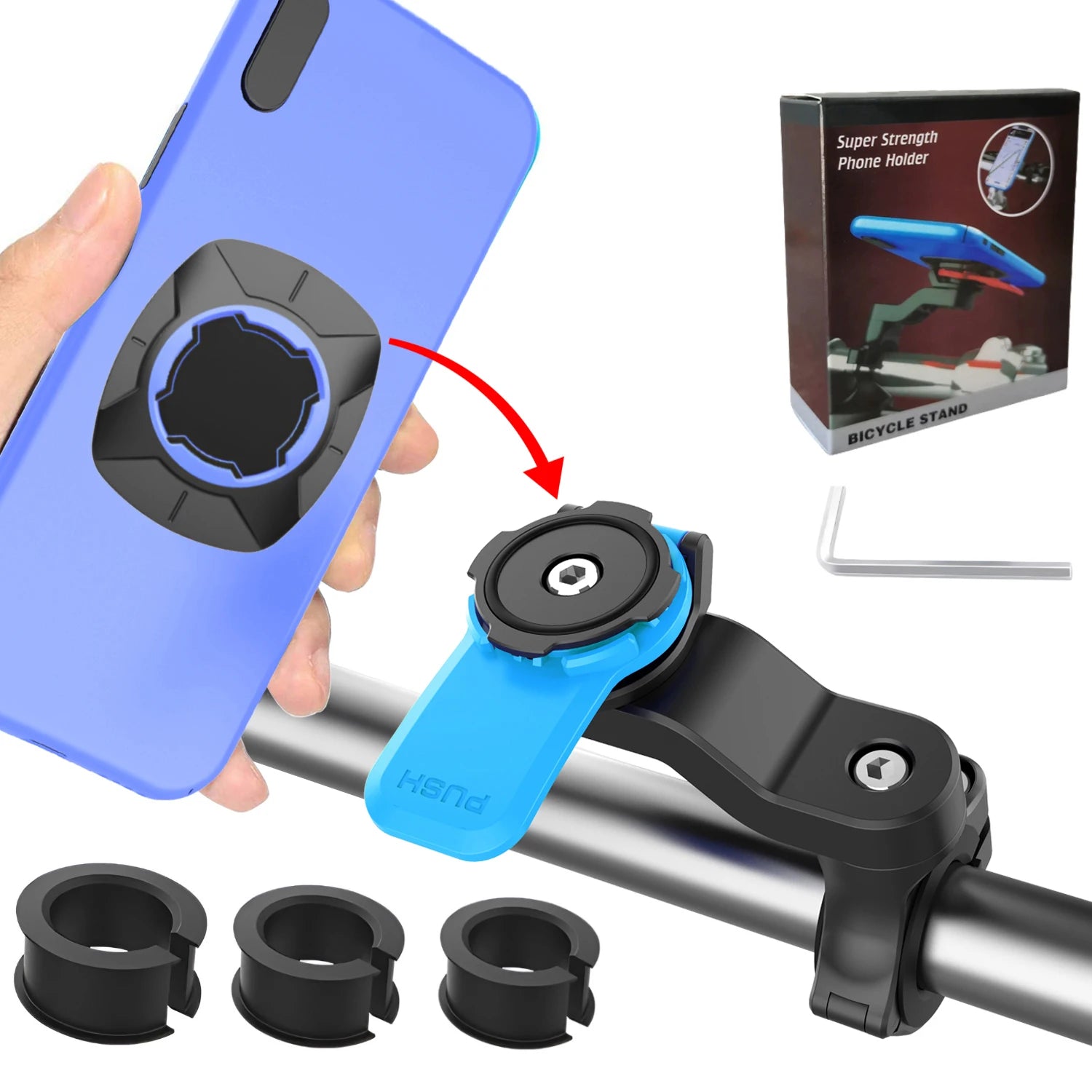 Universal Bike Phone Mount With Vibration Dampener - Smarsty