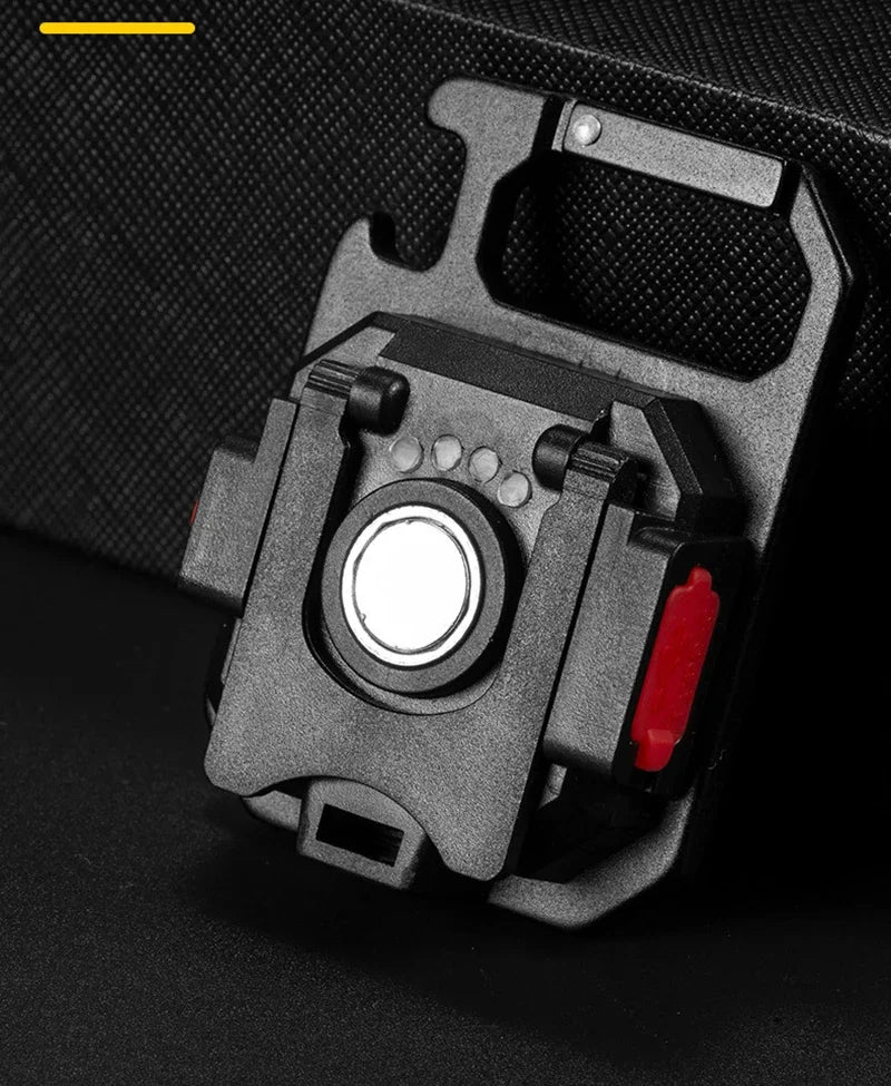 Mini LED Flashlight Magnetic COB Outdoor Camping Pocket Work Light 800 Lumens USB Rechargeable 7 Modes Spotlights - Smarsty