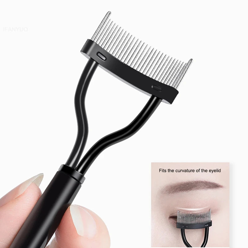 Black Foldable Eyelash Brush Comb for Perfectly Separated Lashes - Smarsty