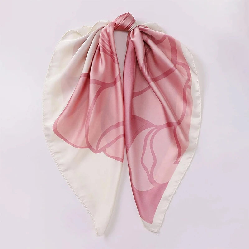 Luxury Silk Scarf Women Satin Shawl Sun Protection Wrap - Smarsty