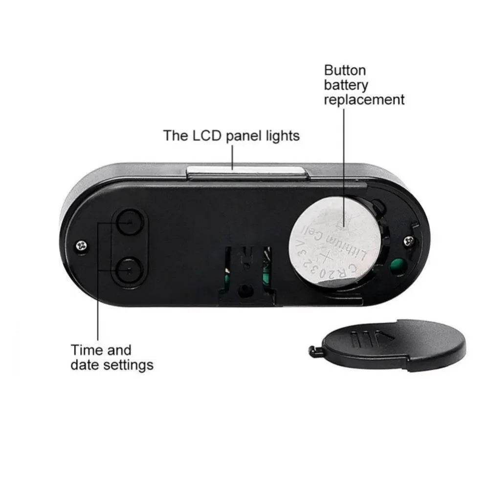 Car Dashboard Clock With Digital Thermometer And Display - Smarsty