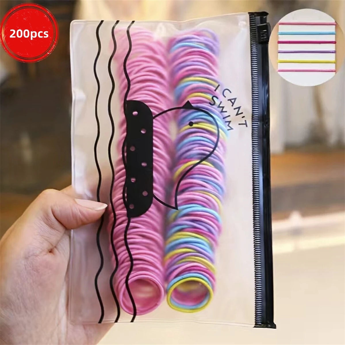 Cute Kids Hair Ties Colorful Elastic Set No Metal Seam - Smarsty