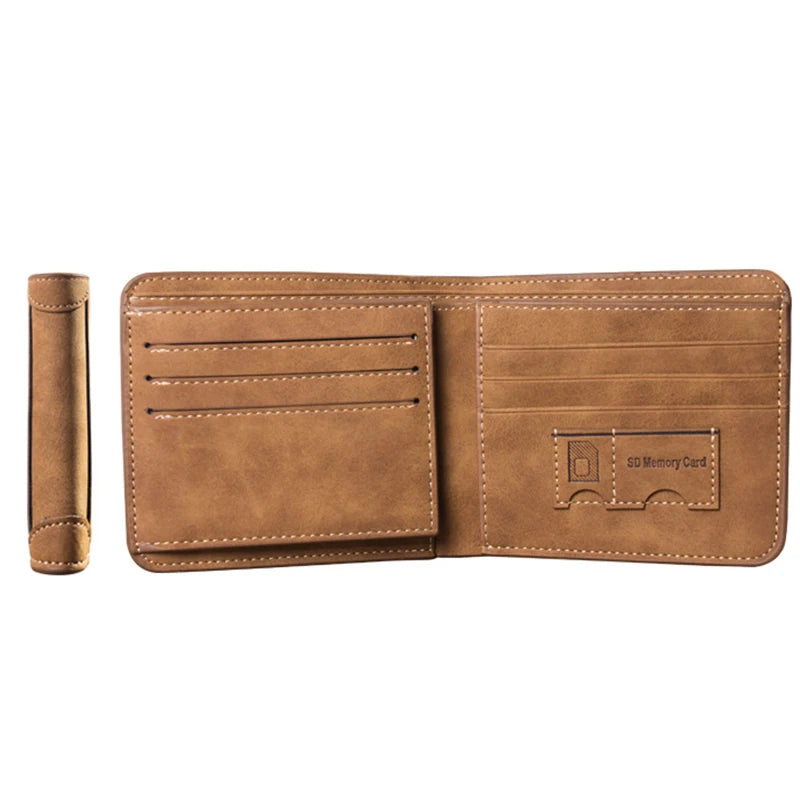 Men's Wallet Leather Billfold Slim Hipster Cowhide Credit Card/ID Holders Inserts Coin Purses Luxury Business Foldable Wallet - Smarsty