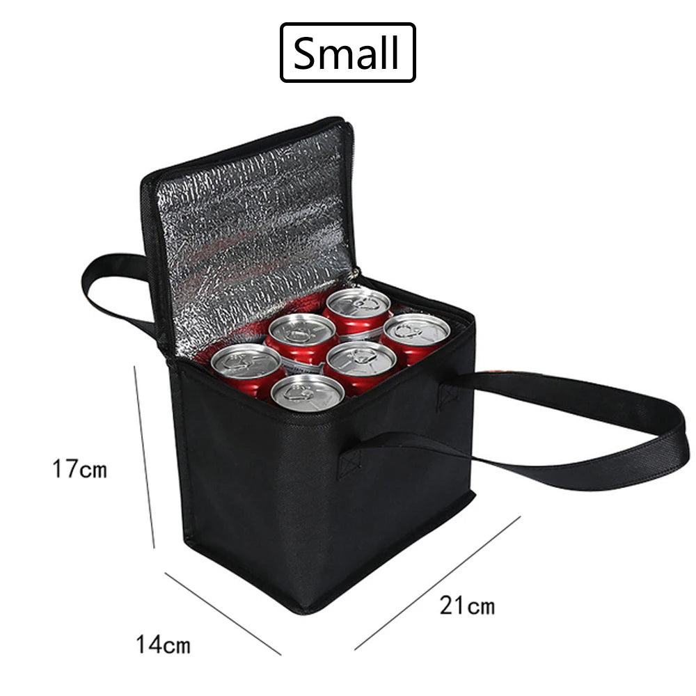 Portable Lunch Cooler Bag Folding Insulation Picnic Ice Pack Food Thermal Bag Drink Carrier Insulated Bags Beer Delivery Bag - Smarsty