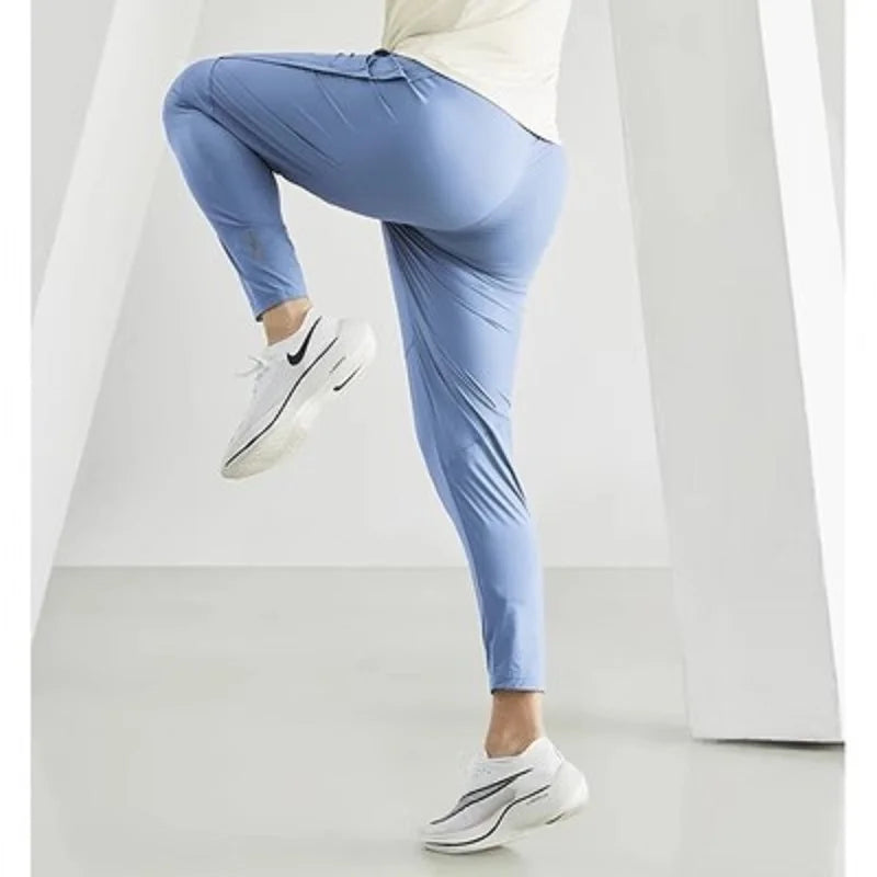 Men's Running Pants Sportswear Jogging Sweatpants Quick Dry Thin Tracksuit Elastic Gym Fitness Trousers Training Sport Pants Men - Smarsty