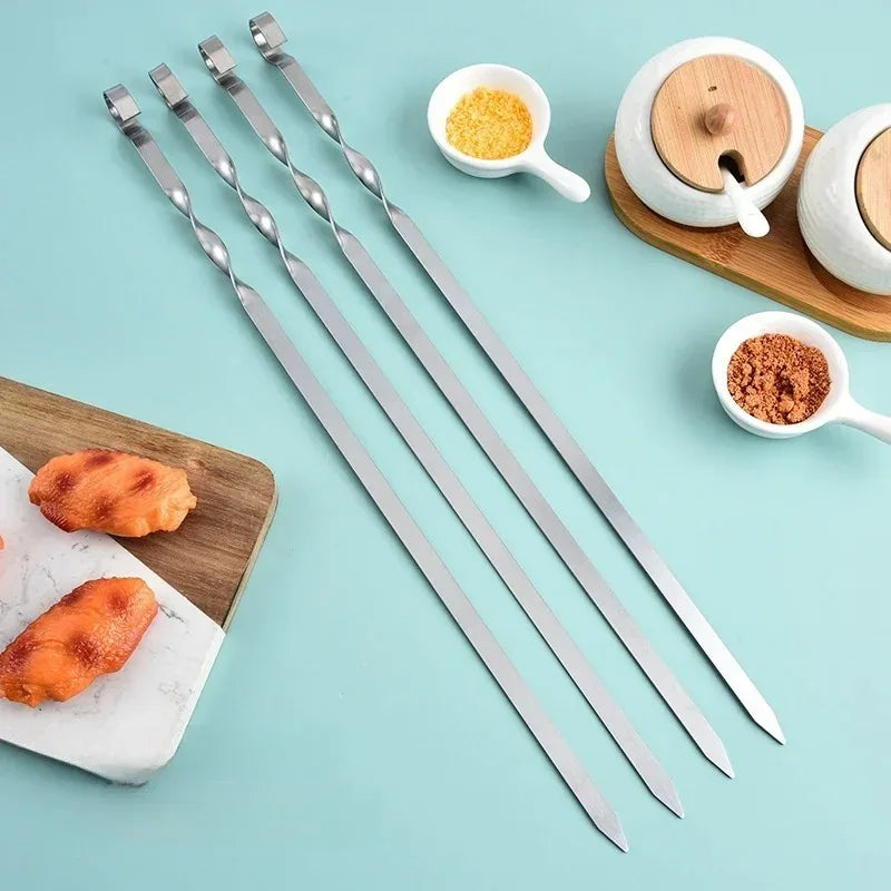 Stainless Steel BBQ Skewers Set for Easy Grilling - Smarsty