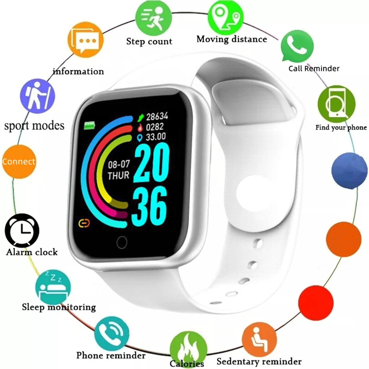 Smart Watch Fitness Tracker with Heart Rate Monitor - Smarsty